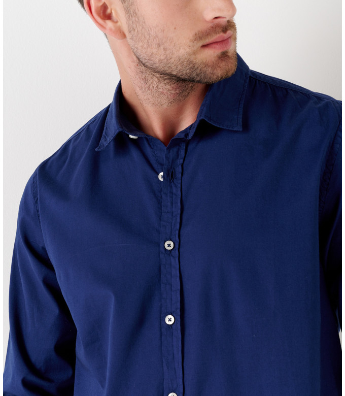 VARDY - Casual cotton voile shirt navy blue