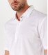 WESTON - Polo jersey en coton, blanc