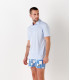 WESTON - Polo jersey en coton, ciel