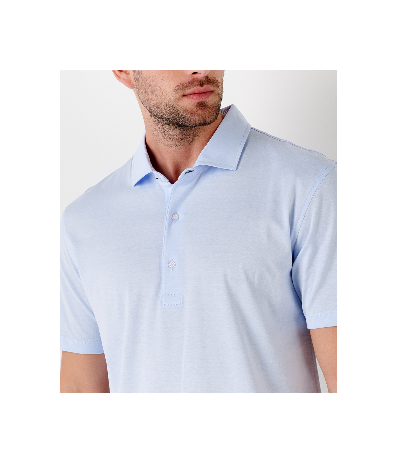 Cotton poplin polo top