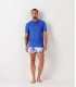 WESTON - Cotton indigo polo shirt