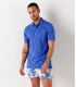 WESTON - Cotton indigo polo shirt