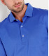 WESTON - Cotton indigo polo shirt