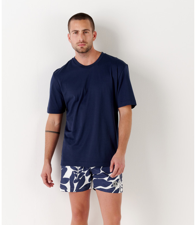 WILL - Marine slim-fit cotton jersey shirt