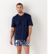 WILL - Marine slim-fit cotton jersey shirt