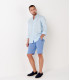 TURNER - Slim fit linen-blend bermudas, light blue  