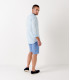 TURNER - Slim fit linen-blend bermudas, light blue  