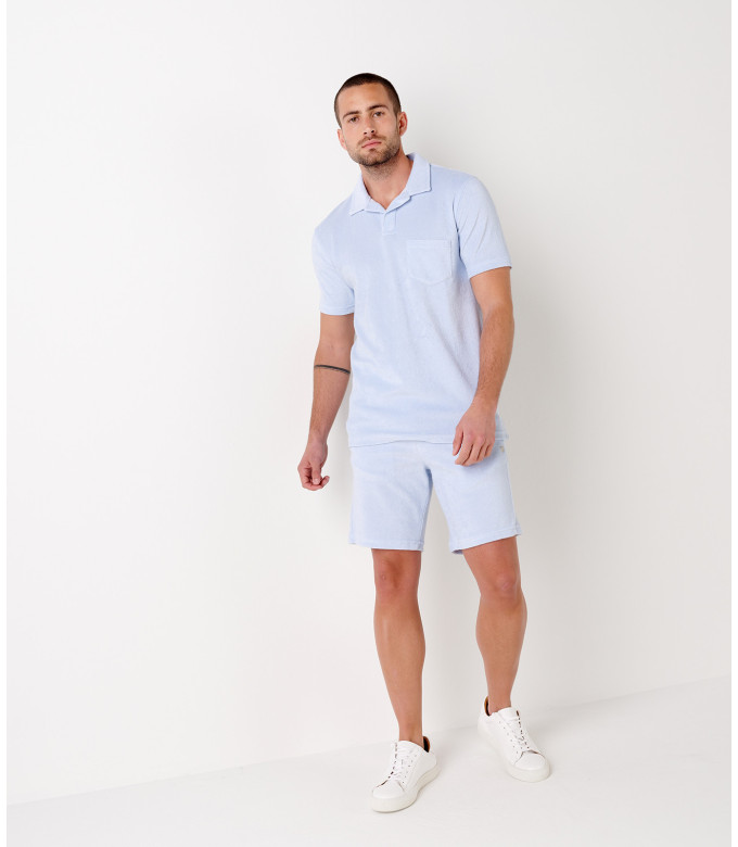 SKY BLUE SPONGE JOGGING SHORTS NOAH