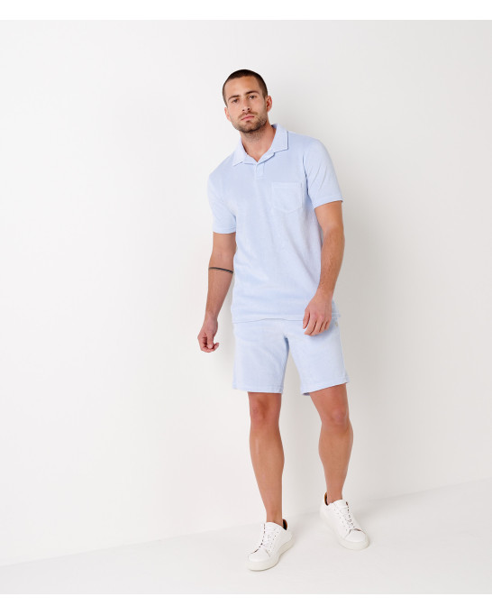 SKY BLUE SPONGE JOGGING SHORTS NOAH