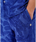 DAN - Jacquard terry cloth royal blue shorts