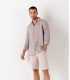 TURNER -  Slim fit linen-blend bermudas, camel