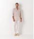 GORDON - White linen chino pant