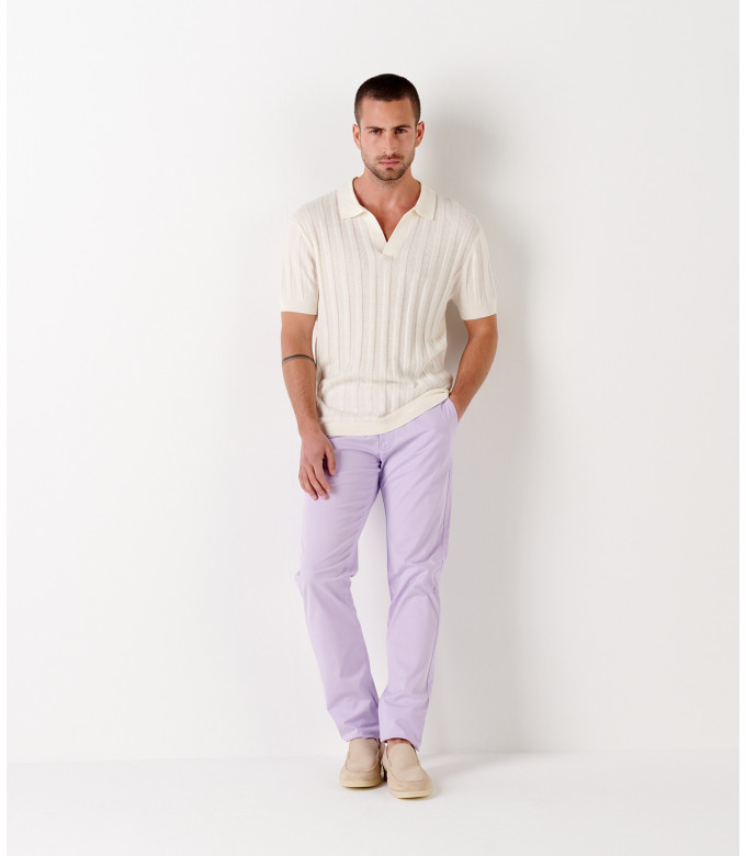 FLASH - Pantalon chino lilas