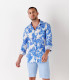 COLORADO - Casual sky linen bermuda