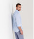 VARDY - Casual cotton-voile shirt, light blue 