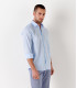 VARDY - Casual cotton-voile shirt, light blue 