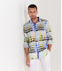 ROSS - Pantone's colors-print linen shirt white