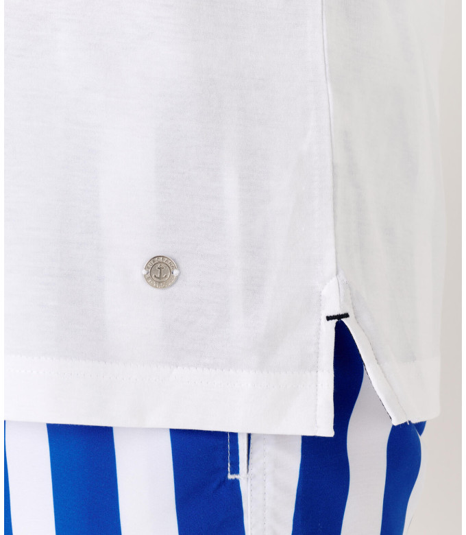 WILL - White slim-fit cotton jersey shirt