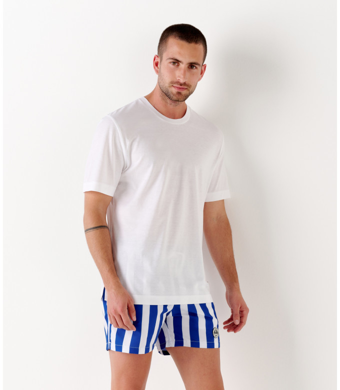 WILL - White slim-fit cotton jersey shirt