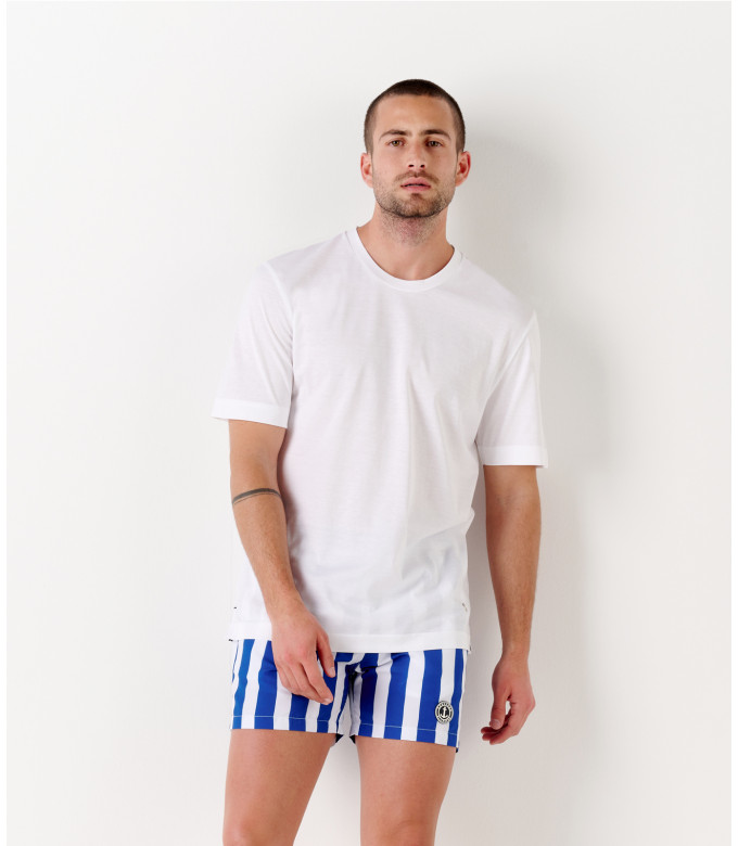 WILL - White slim-fit cotton jersey shirt