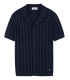 DAYA - Chemise en maille fantaisie marine