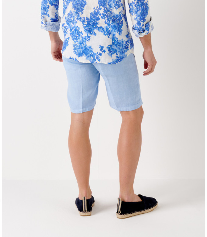 COLORADO - Casual sky linen bermuda