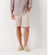 TURNER - Slim fit linen-blend bermudas, camel