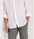 GORDON - Linen-blend slim fit chinos, dark grey