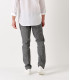 GORDON - Linen-blend slim fit chinos, dark grey