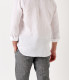 GORDON - Linen-blend slim fit chinos, dark grey
