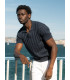 DAYA - Chemise en maille fantaisie marine
