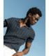 DAYA - Chemise en maille fantaisie marine