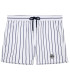 SID - Tennis stripes print white swimshorts