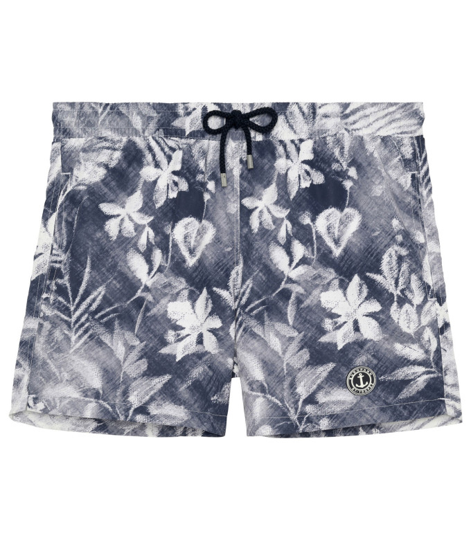LOVE - Flowers print navy swimshorts