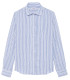ITALIA - Linen blend shirt striped ocean shirt