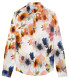 PAMPELONE - Linen shirt with orange flower print