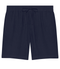 NAPOLI - Navy relaxed linen shorts