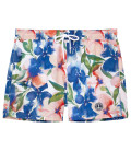 GOYA - Watercolor flowers print indigo swimshorts