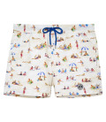 FARNIENTE - Beach scenes print sandshell swimshorts