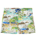 RICO - Short de bain imprimé paysage tropical vert