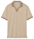 PORTOFINO - Polo jacquard géométrique crème