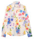 DIEGO - Chemise en lin imprimé fleurs aquarelles multi