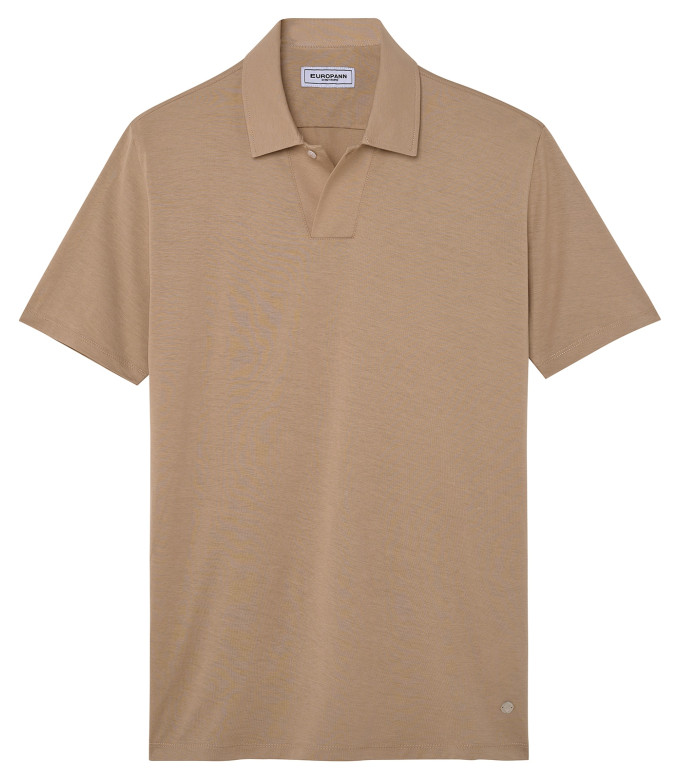 HILLS - Cream cotton jersey polo