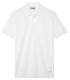 HILLS - White cotton jersey polo