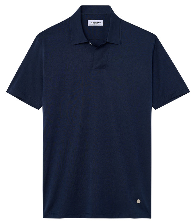 HILLS - Dark navy cotton jersey polo