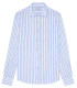 TENNIS -Linen striped shirt white