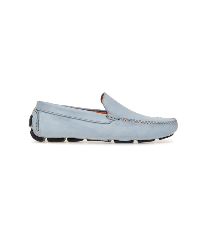 MONZA - Mocassins nubuck bleu jeans