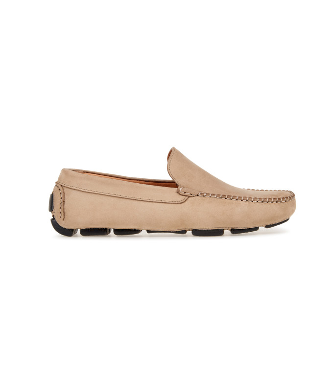 MONZA - Mocassin en nubuck, taupe