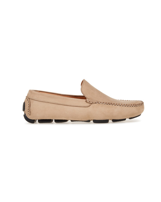 MONZA - Mocassin en nubuck, taupe
