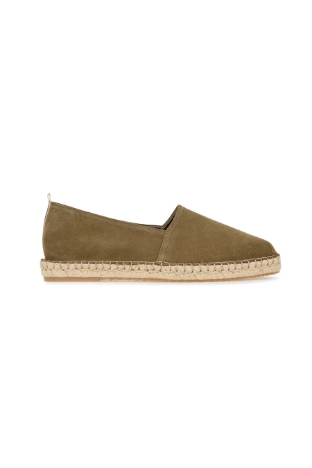 PALMA - khaki suede calfskin espadrilles